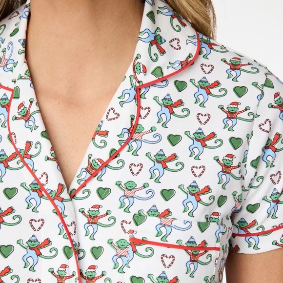 Roller Rabbit Other - Roller Rabbit Christmas Merry Monkey Polo Pajamas